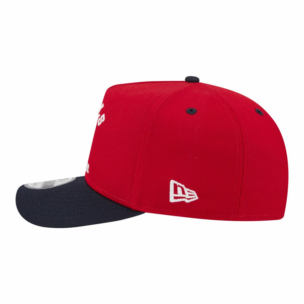Los Angeles Angels New Era Arched A-Frame 9FIFTY Adjustable Hat - Red/Navy Hats