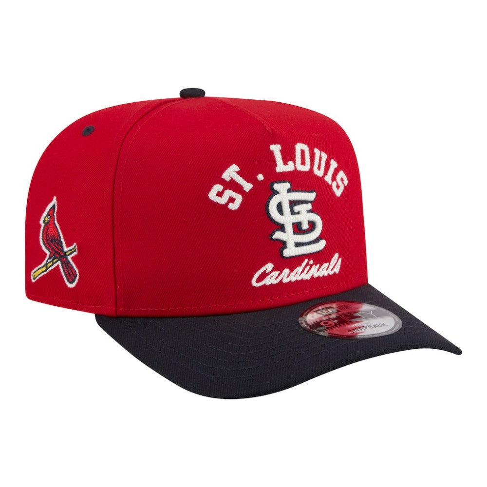 St. Louis Cardinals New Era Arched A-Frame 9FIFTY Adjustable Hat - Red/Navy Hats