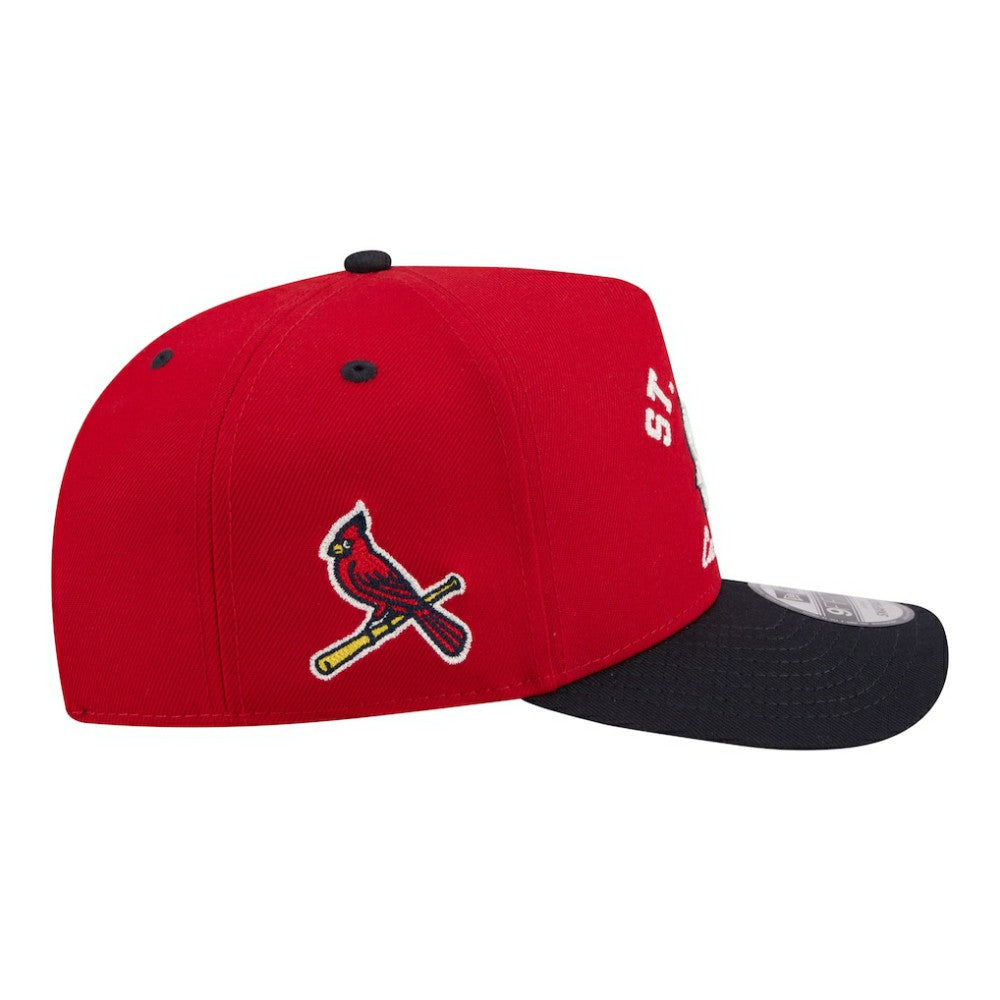 St. Louis Cardinals New Era Arched A-Frame 9FIFTY Adjustable Hat - Red/Navy Hats