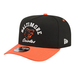 Baltimore Orioles New Era Arched A-Frame 9FIFTY Adjustable Hat - Black/Orange Hats