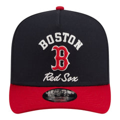 Boston Red Sox New Era Arched A-Frame 9FIFTY Adjustable Hat - Navy/Red Hats