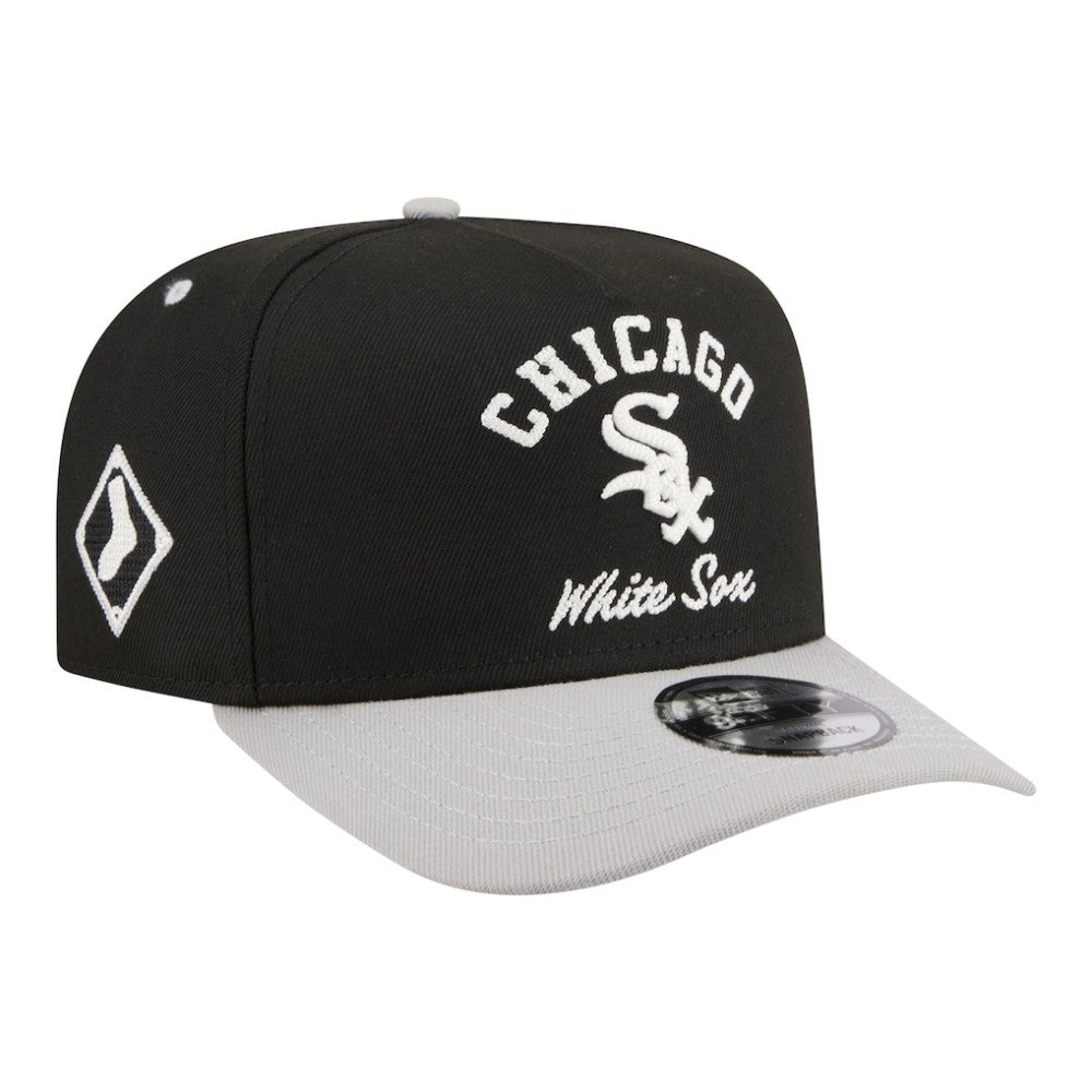 Chicago White Sox New Era Arched A-Frame 9FIFTY Adjustable Hat - Black Hats