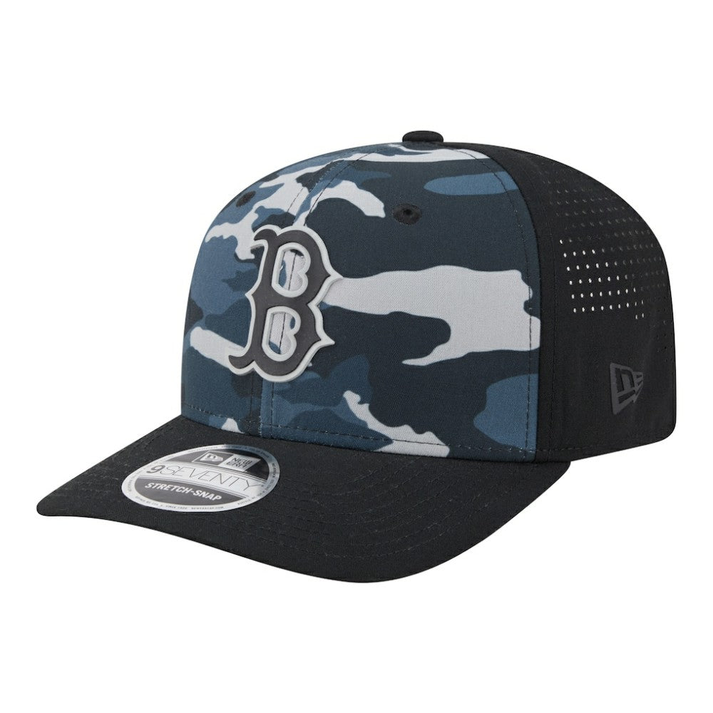 Boston Red Sox New Era Tonal Camo 9SEVENTY Stretch-Snap Hat - Black Hats