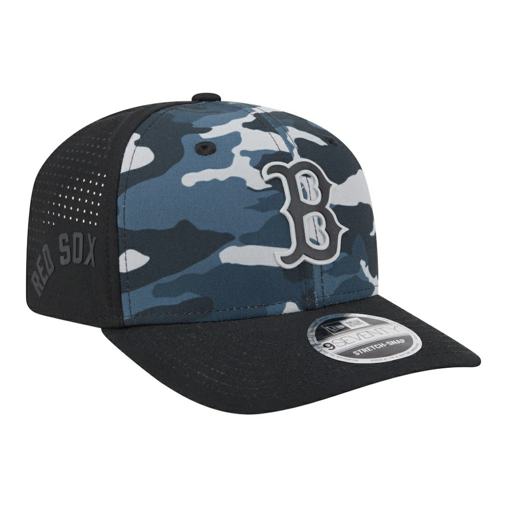 Boston Red Sox New Era Tonal Camo 9SEVENTY Stretch-Snap Hat - Black Hats