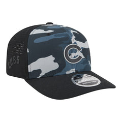 Chicago Cubs New Era Tonal Camo 9SEVENTY Stretch-Snap Hat - Black Hats