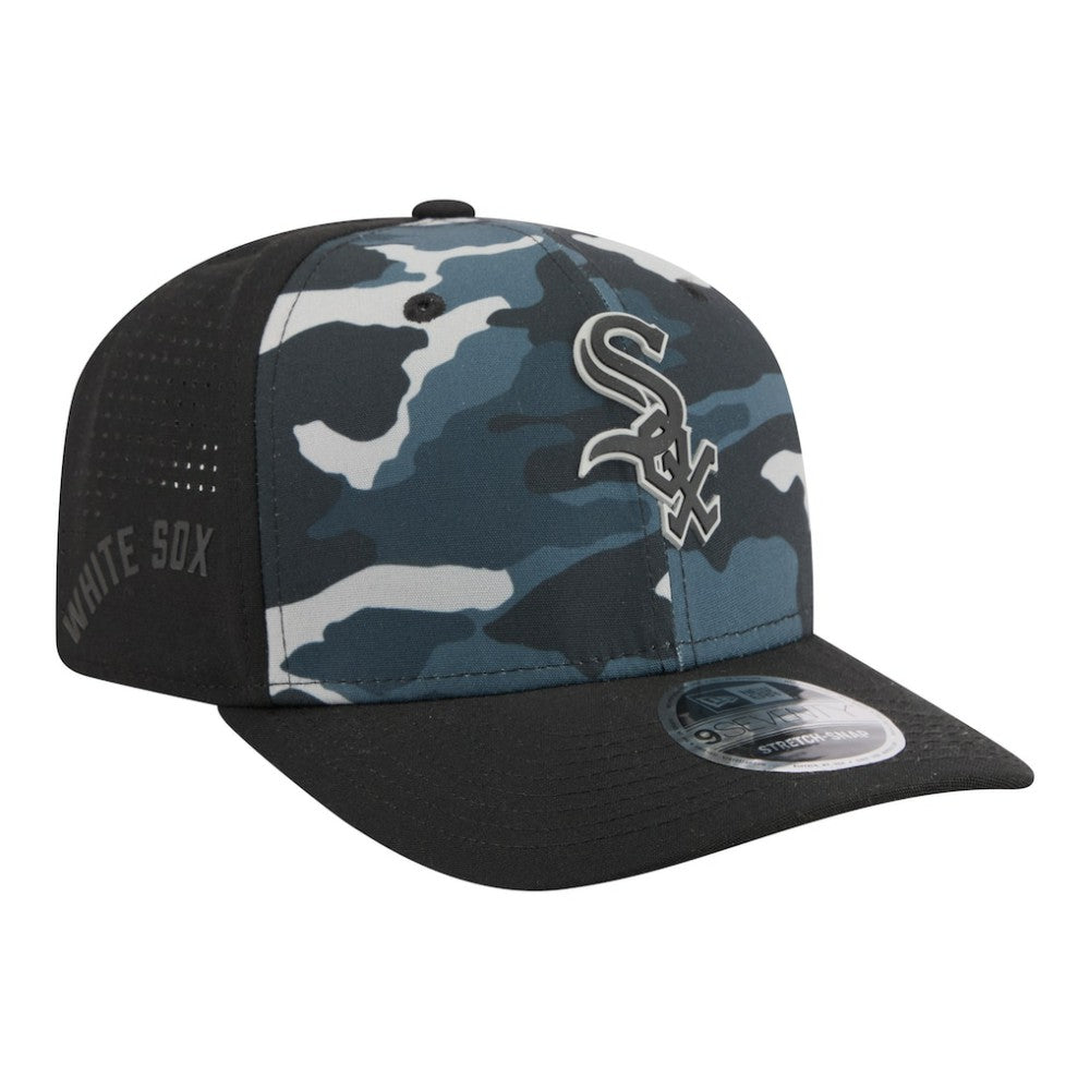 Chicago White Sox New Era Tonal Camo 9SEVENTY Stretch-Snap Hat - Black Hats