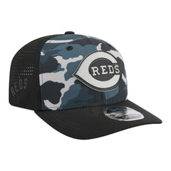 Cincinnati Reds New Era Tonal Camo 9SEVENTY Stretch-Snap Hat - Black Hats