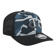 Minnesota Twins New Era Tonal Camo 9SEVENTY Stretch-Snap Hat - Black Hats