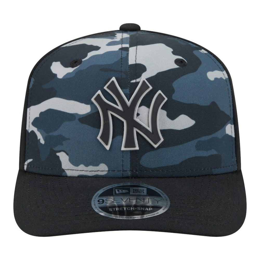 New York Yankees New Era Tonal Camo 9SEVENTY Stretch-Snap Hat - Black Hats