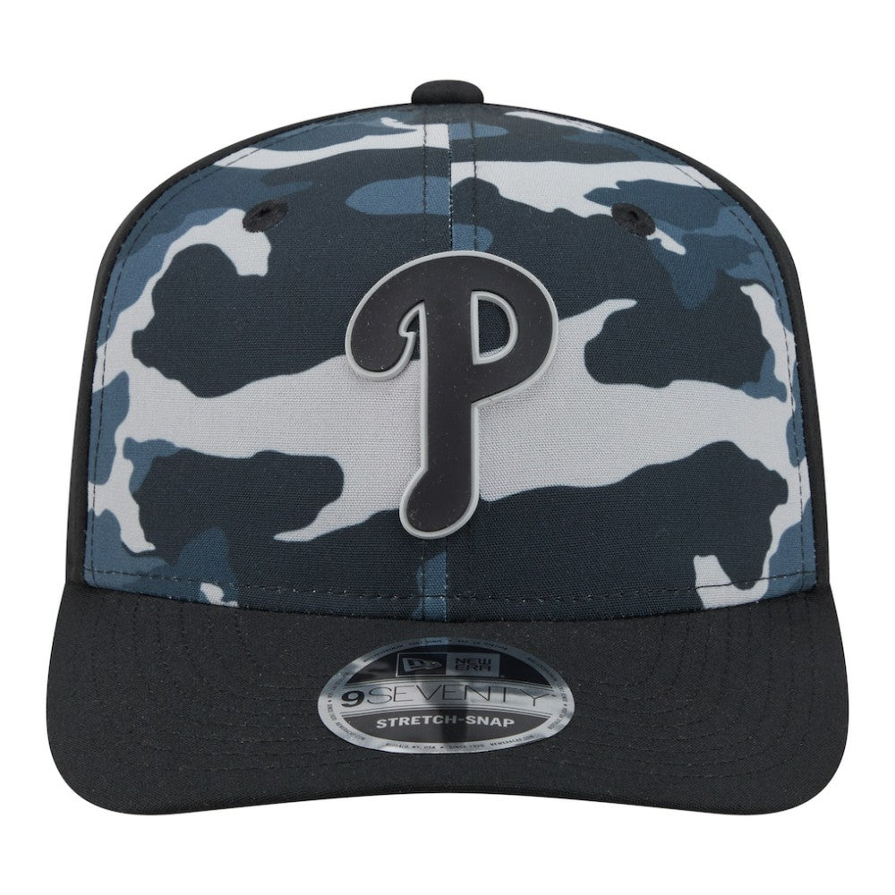 Philadelphia Phillies New Era Tonal Camo 9SEVENTY Stretch-Snap Hat - Black Hats