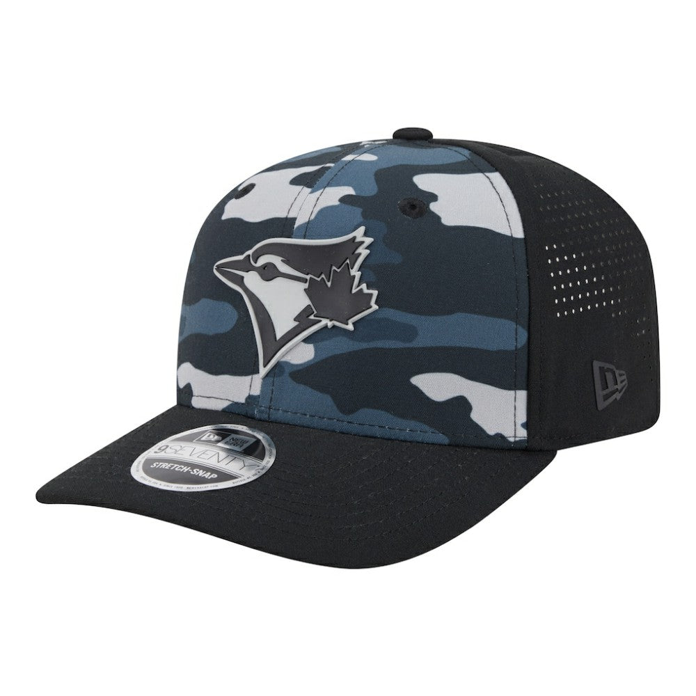 Toronto Blue Jays New Era Tonal Camo 9SEVENTY Stretch-Snap Hat - Black Hats