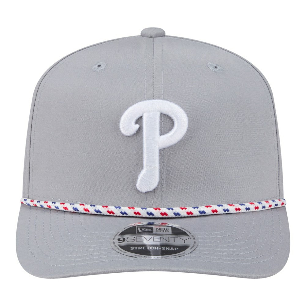 Philadelphia Phillies New Era Sport Rope 9SEVENTY Adjustable Hat - Gray Hats