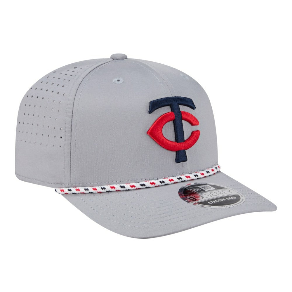 Minnesota Twins New Era Sport Rope 9SEVENTY Adjustable Hat - Gray Hats