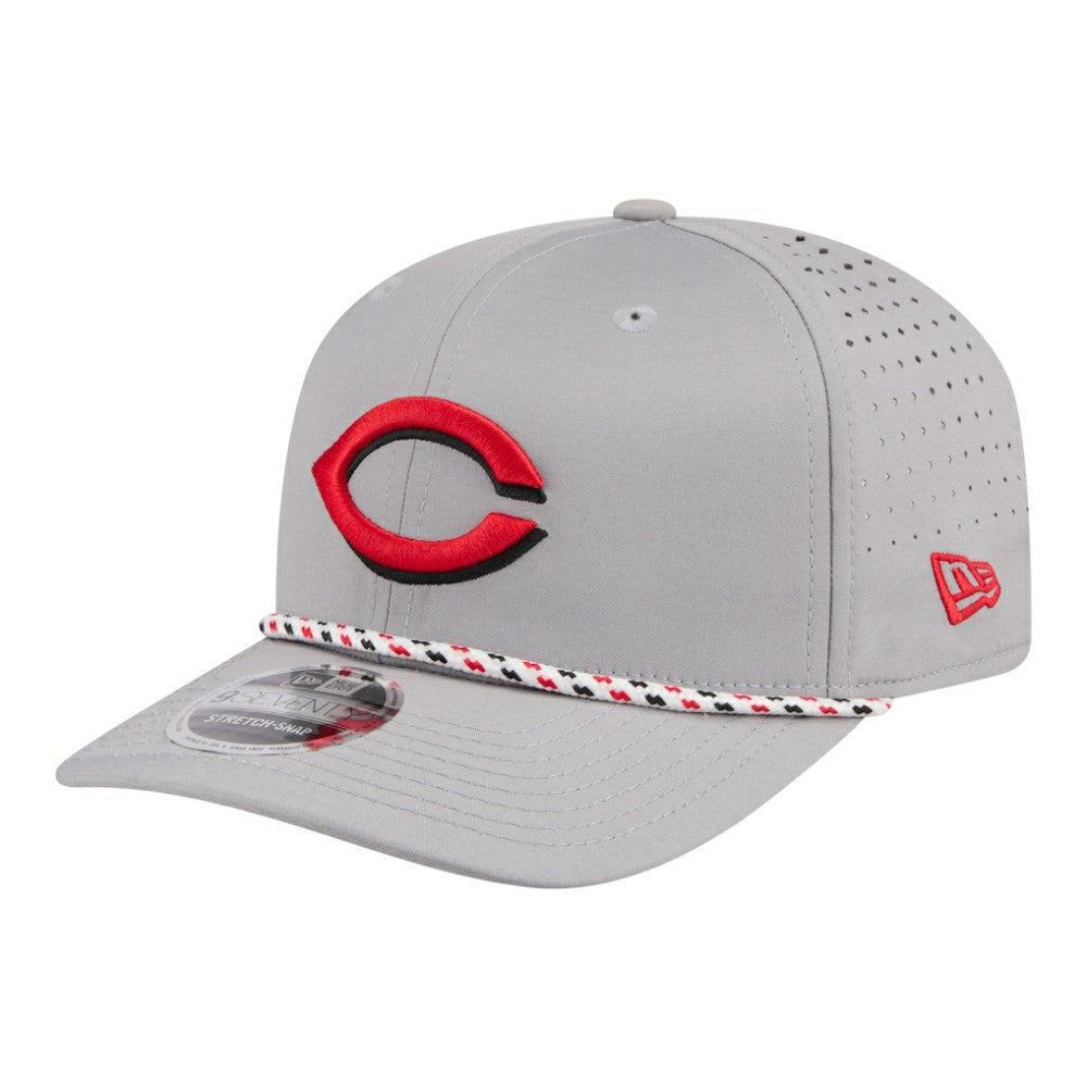 Cincinnati Reds New Era Sport Rope 9SEVENTY Adjustable Hat - Gray Hats