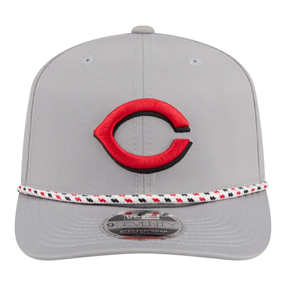 Cincinnati Reds New Era Sport Rope 9SEVENTY Adjustable Hat - Gray Hats