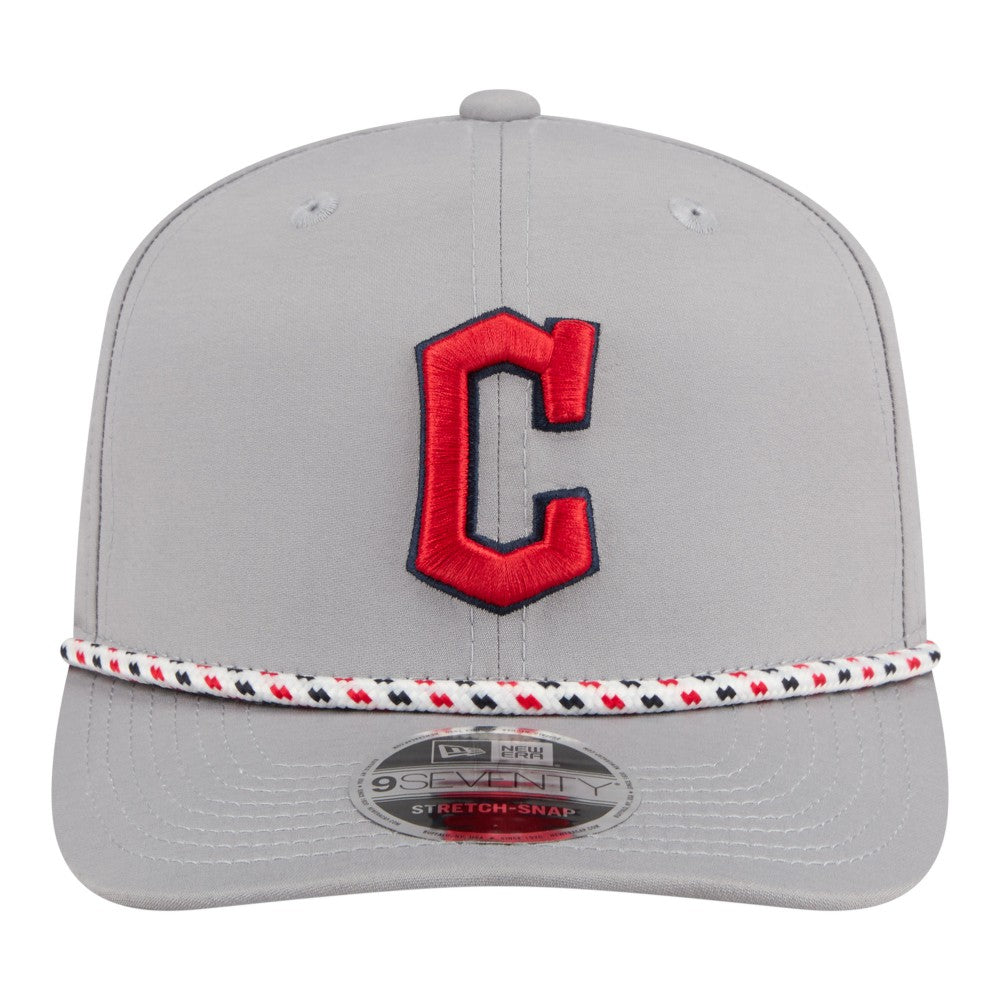 Cleveland Guardians New Era Sport Rope 9SEVENTY Adjustable Hat - Gray Hats