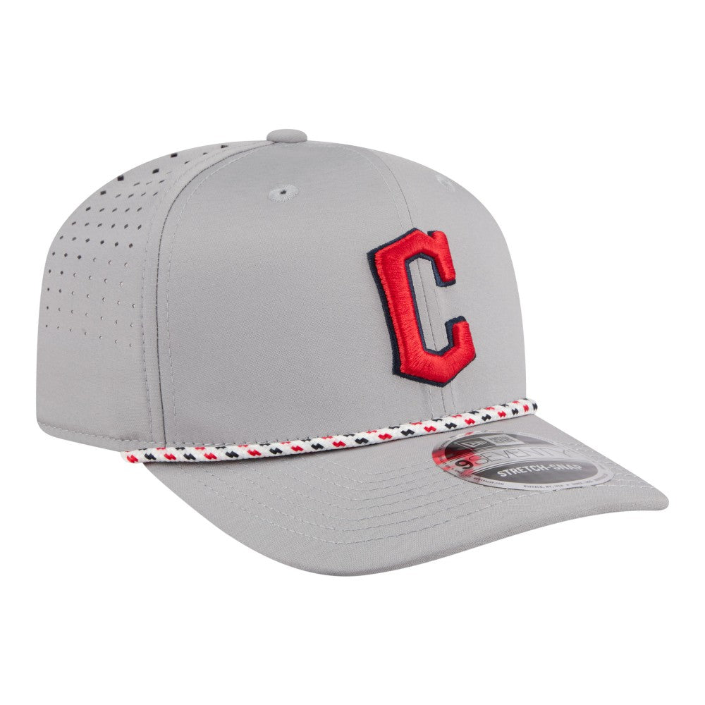 Cleveland Guardians New Era Sport Rope 9SEVENTY Adjustable Hat - Gray Hats