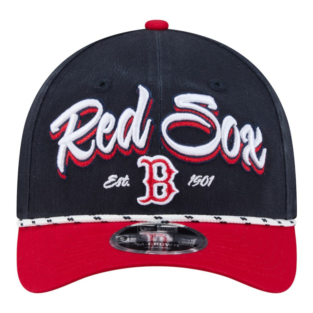 Boston Red Sox New Era Team Loyal 9FORTY M-Crown Adjustable Hat - Navy/Red Hats