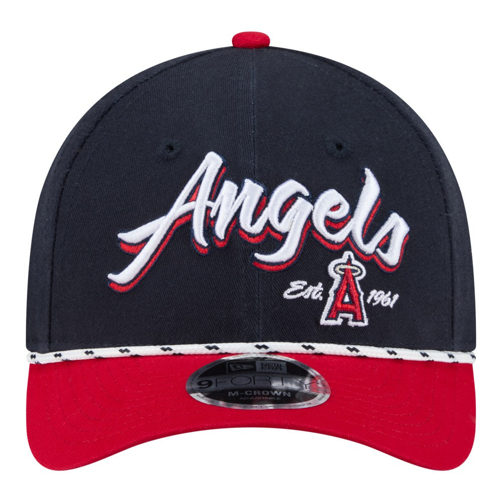 Los Angeles Angels New Era Team Loyal 9FORTY M-Crown Adjustable Hat - Navy/Red Hats