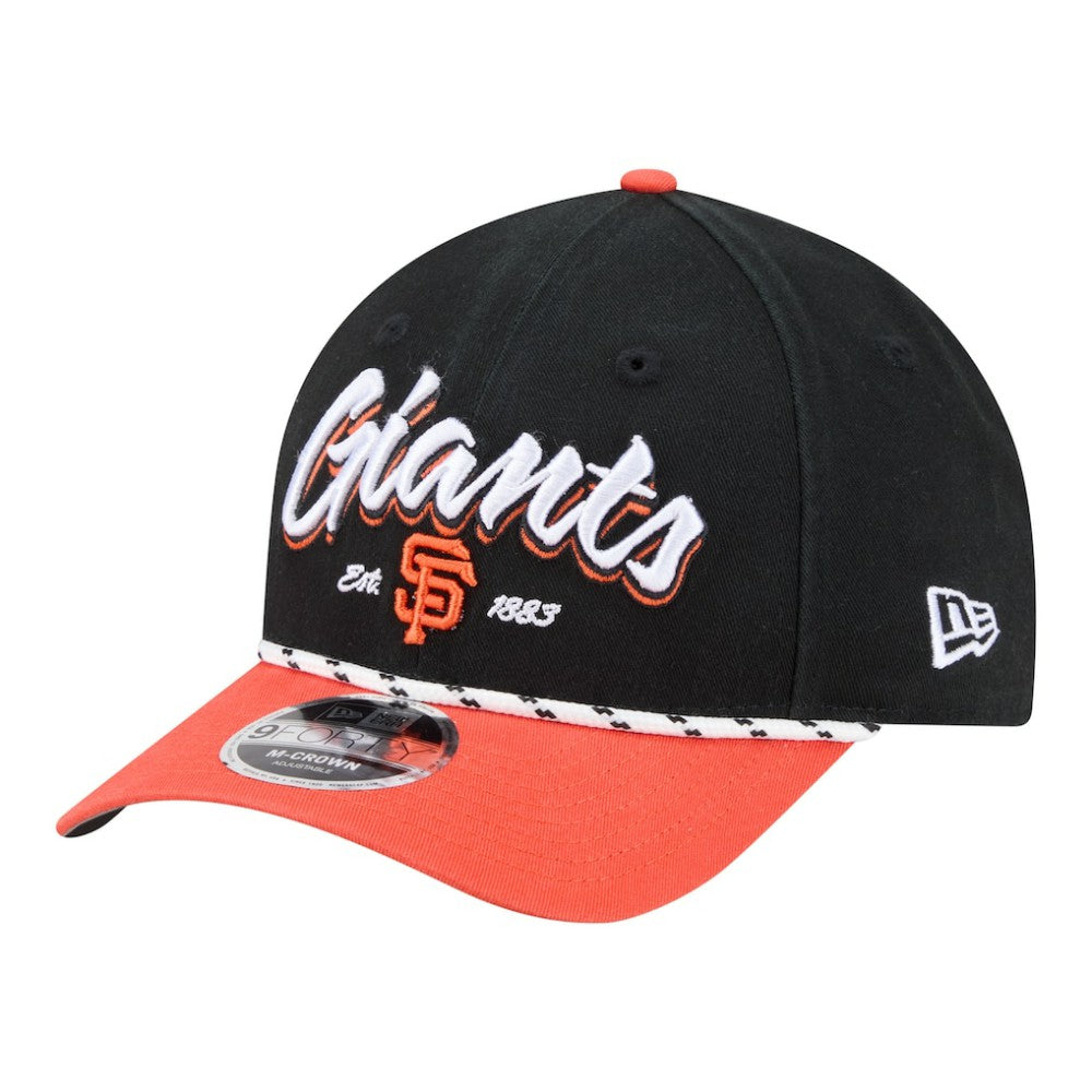 San Francisco Giants New Era Team Loyal 9FORTY M-Crown Adjustable Hat - Black/Orange Hats