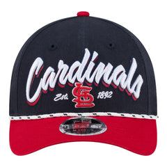 St. Louis Cardinals New Era Team Loyal 9FORTY M-Crown Adjustable Hat - Navy/Red Hats
