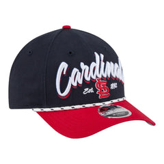 St. Louis Cardinals New Era Team Loyal 9FORTY M-Crown Adjustable Hat - Navy/Red Hats