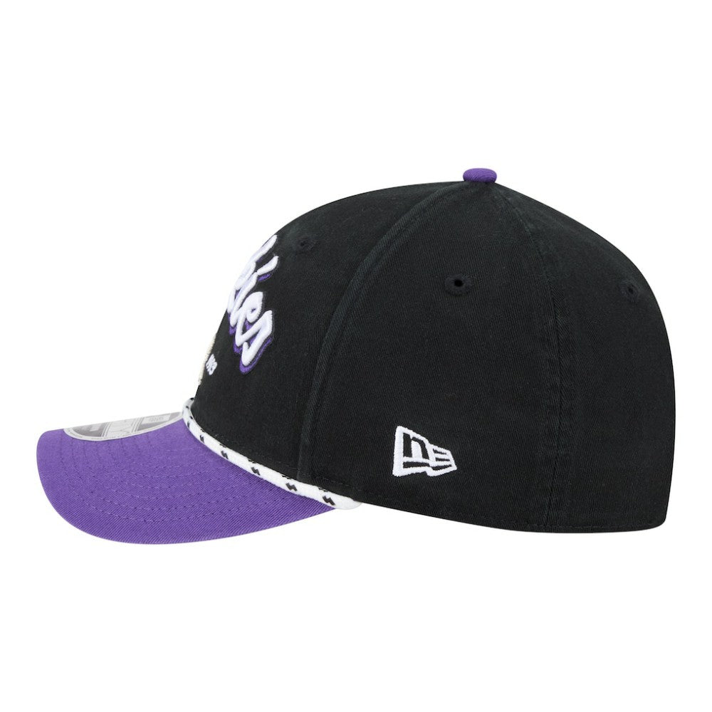 Colorado Rockies New Era Team Loyal 9FORTY M-Crown Adjustable Hat - Black/Purple Hats