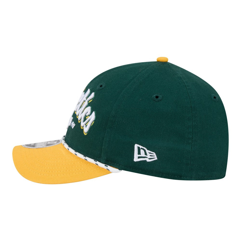 Athletics New Era Team Loyal 9FORTY M-Crown Adjustable Hat - Green/Gold Hats