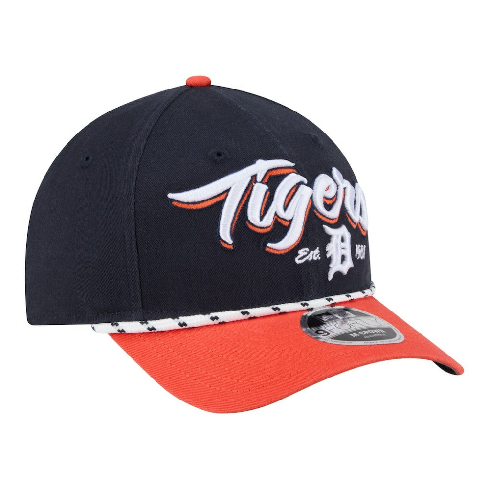 Detroit Tigers New Era Team Loyal 9FORTY M-Crown Adjustable Hat - Navy/Orange Hats