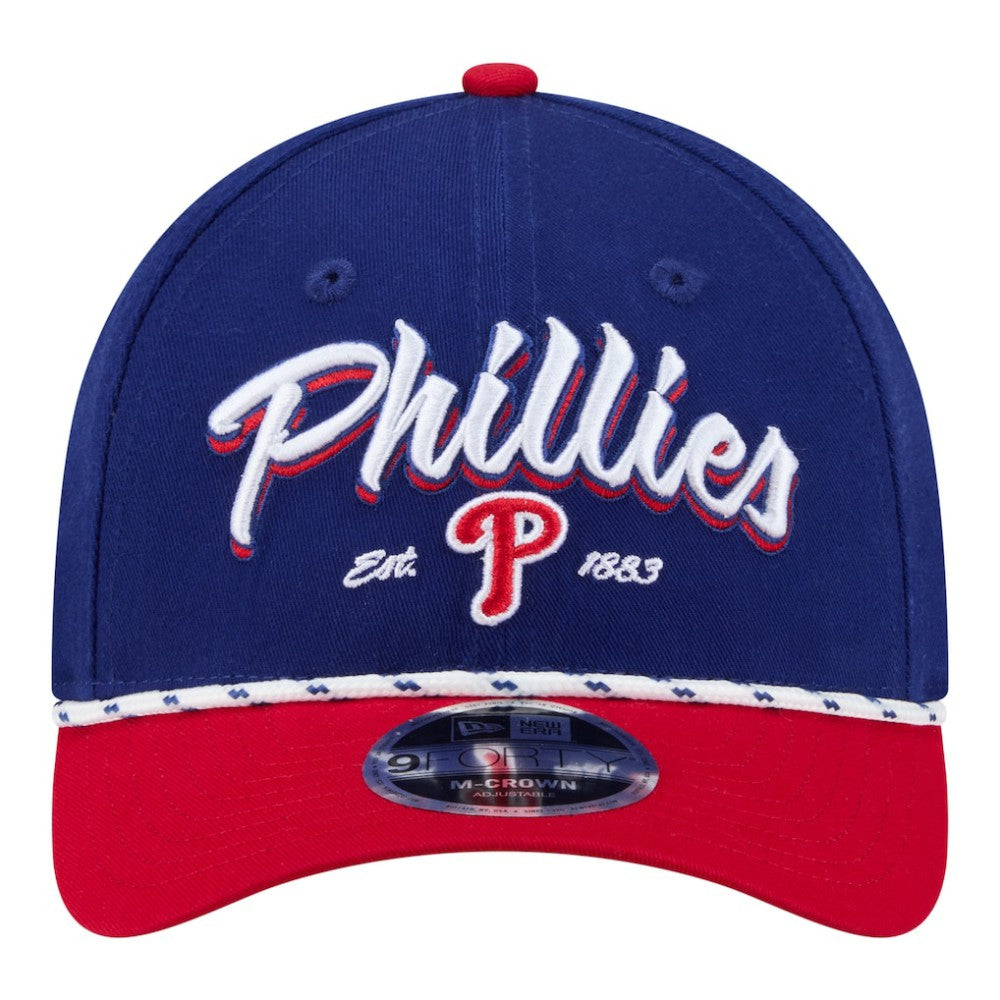 Philadelphia Phillies New Era Team Loyal 9FORTY M-Crown Adjustable Hat - Royal/Red Hats