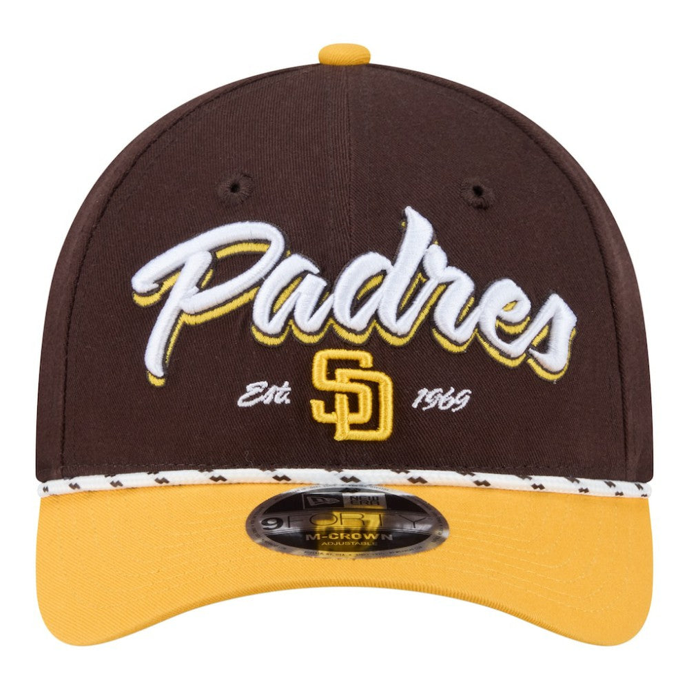 San Diego Padres New Era Team Loyal 9FORTY M-Crown Adjustable Hat - Brown/Gold Hats