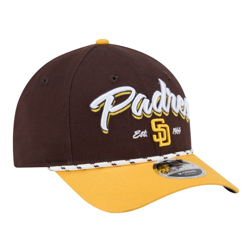 San Diego Padres New Era Team Loyal 9FORTY M-Crown Adjustable Hat - Brown/Gold Hats