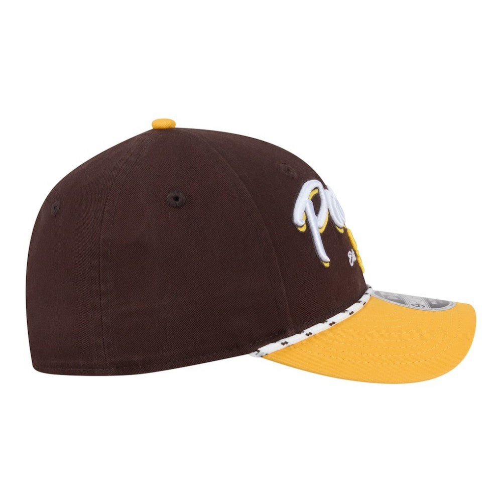 San Diego Padres New Era Team Loyal 9FORTY M-Crown Adjustable Hat - Brown/Gold Hats