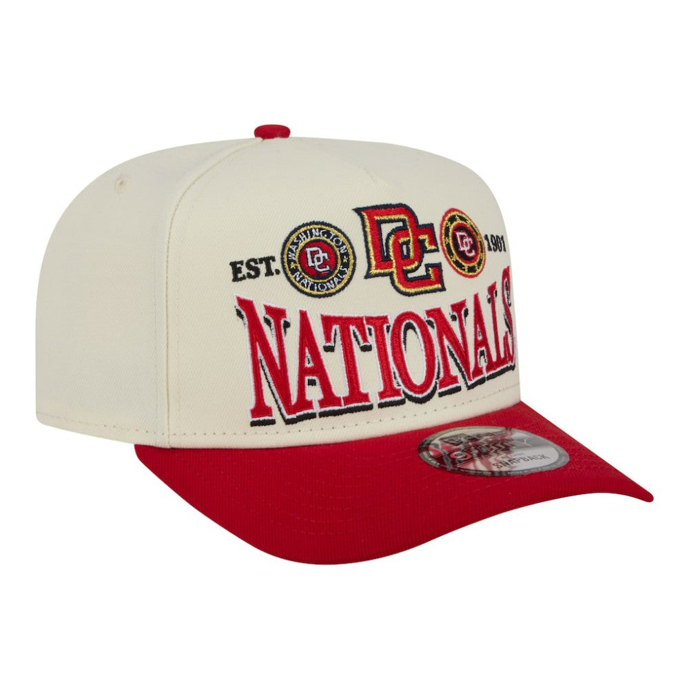 Washington Nationals New Era Throwback Tri-Hit A-Frame 9FIFTY Adjustable Hat - Cream Hats