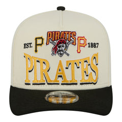 Pittsburgh Pirates New Era Throwback Tri-Hit A-Frame 9FIFTY Adjustable Hat - Cream Hats