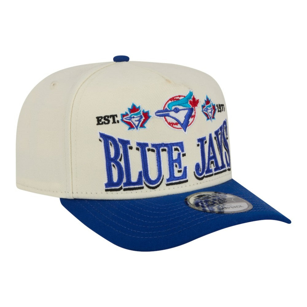 Toronto Blue Jays New Era Throwback Tri-Hit A-Frame 9FIFTY Adjustable Hat - Cream Hats