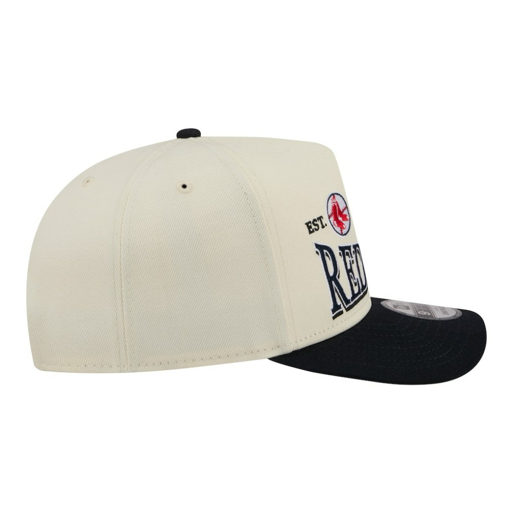 Boston Red Sox New Era Throwback Tri-Hit A-Frame 9FIFTY Adjustable Hat - Cream Hats