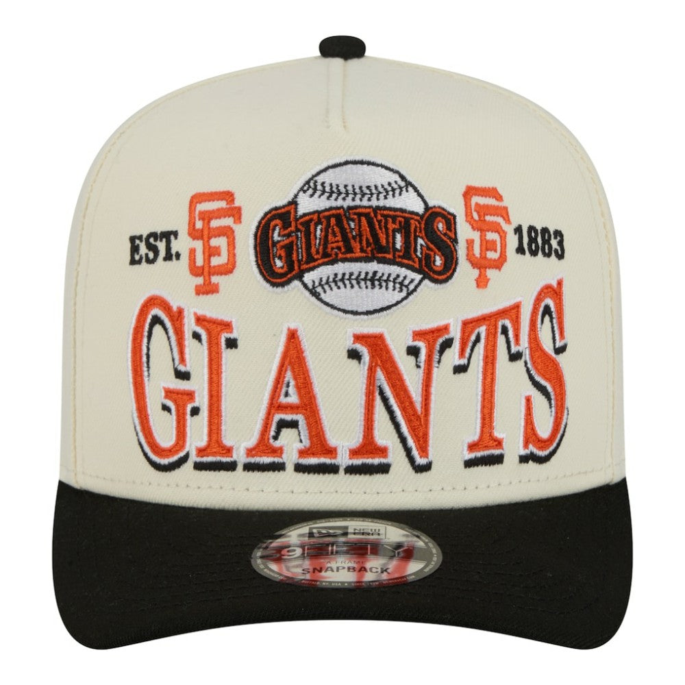 San Francisco Giants New Era Throwback Tri-Hit A-Frame 9FIFTY Adjustable Hat - Cream Hats