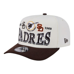 San Diego Padres New Era Throwback Tri-Hit A-Frame 9FIFTY Adjustable Hat - Cream Hats