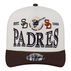 San Diego Padres New Era Throwback Tri-Hit A-Frame 9FIFTY Adjustable Hat - Cream Hats