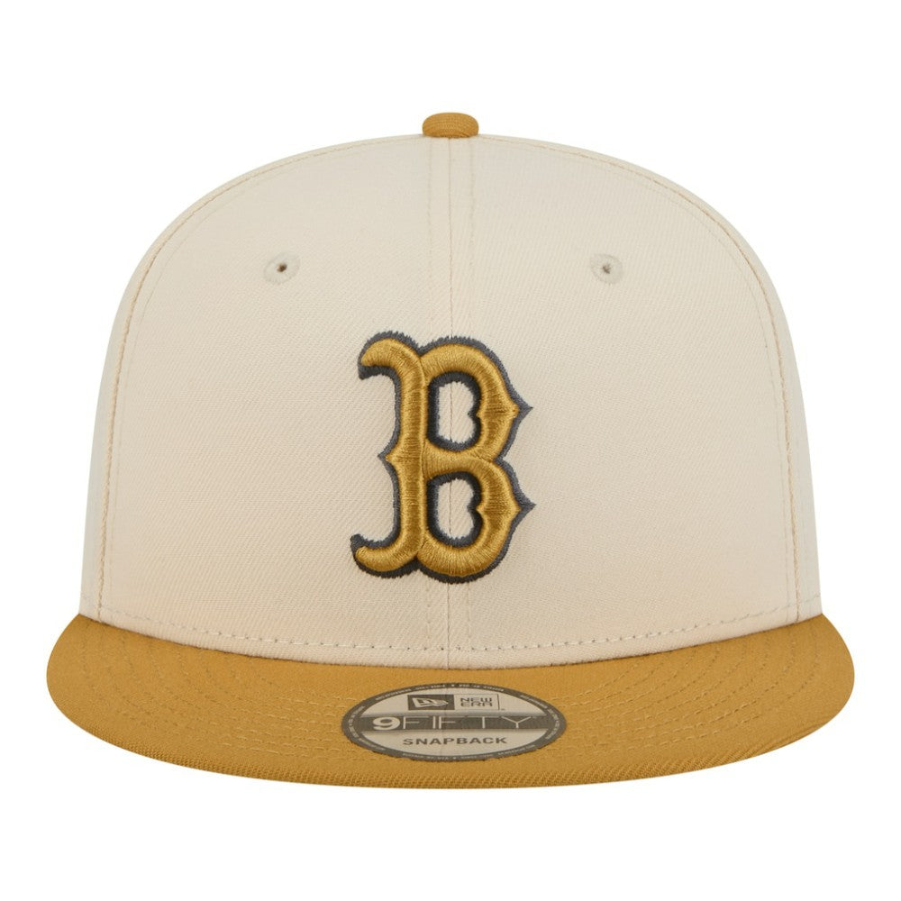 Boston Red Sox New Era Two-Tone Color Pack 9FIFTY Snapback Hat - Light Beige/Khaki Hats