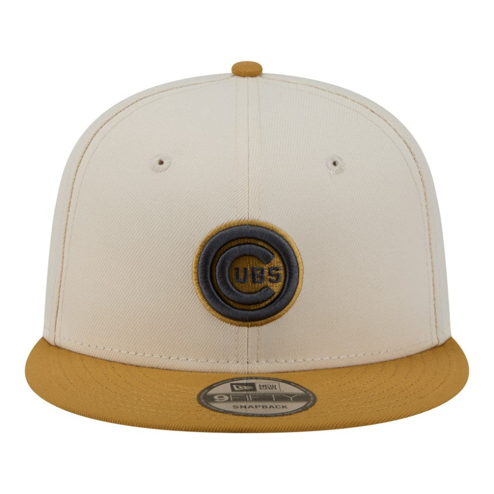 Chicago Cubs New Era 2-Tone Color Pack 9FIFTY Snapback Hat - Light Beige/Khaki Hats