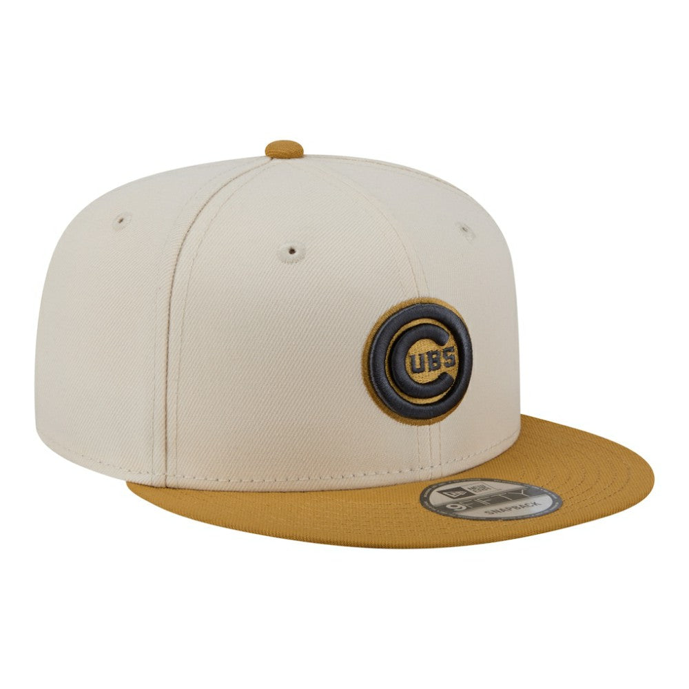Chicago Cubs New Era 2-Tone Color Pack 9FIFTY Snapback Hat - Light Beige/Khaki Hats