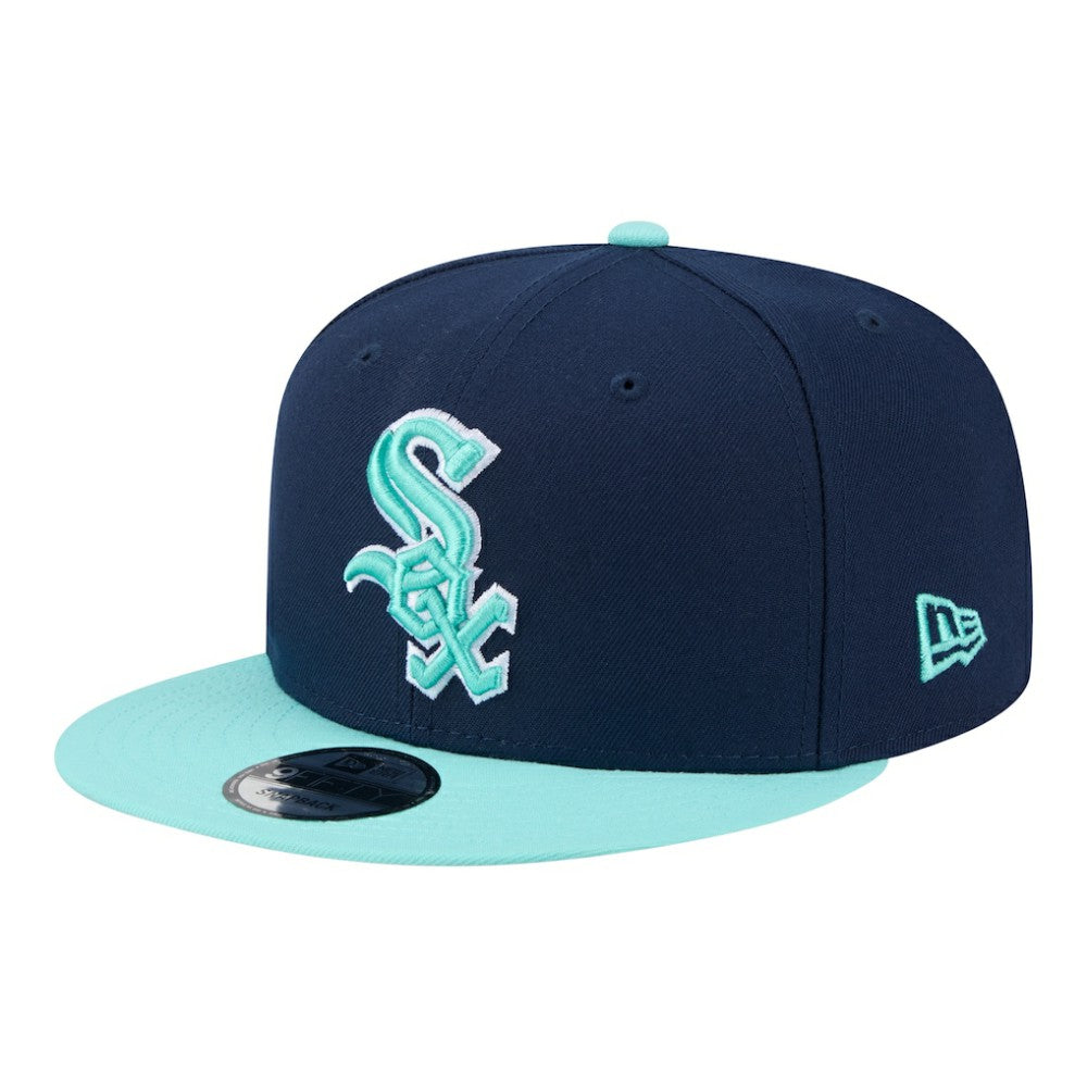 Chicago White Sox New Era Two-Tone Color Pack 9FIFTY Snapback Hat - Navy/Turquoise Hats
