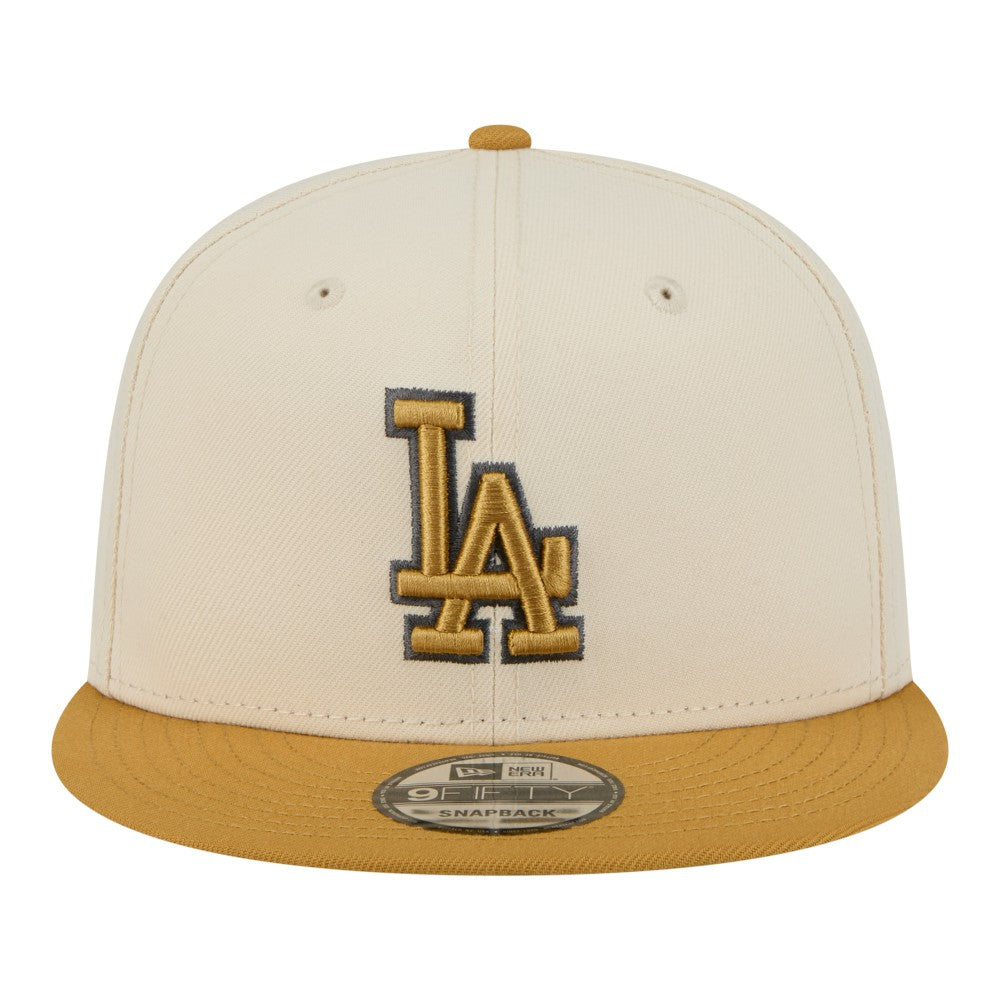 Los Angeles Dodgers New Era 2-Tone Color Pack 9FIFTY Snapback Hat - Light Beige/Khaki Hats