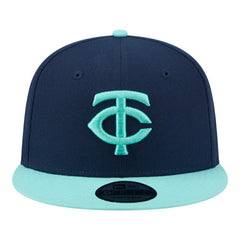 Minnesota Twins New Era Two-Tone Color Pack 9FIFTY Snapback Hat - Navy/Turquoise Hats