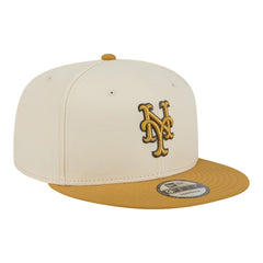 New York Mets New Era Two-Tone Color Pack 9FIFTY Snapback Hat - Light Beige/Khaki Hats