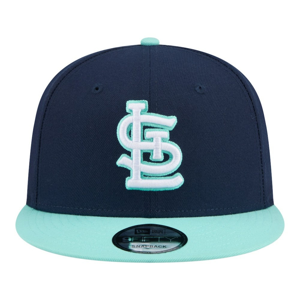 St. Louis Cardinals New Era 2-Tone Color Pack 9FIFTY Snapback Hat - Navy/Turquoise Hats