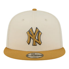New York Yankees New Era 2-Tone Color Pack 9FIFTY Snapback Hat - Light Beige/Khaki Hats