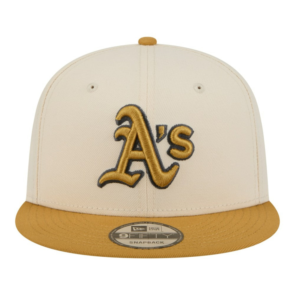 Athletics New Era 2-Tone Color Pack 9FIFTY Snapback Hat - Light Beige/Khaki Hats